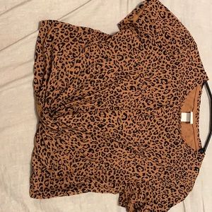Leopard crop top